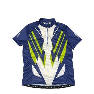 Crivit Men's Cycling 1/4 Zip Jersey Three Back Pockets Size L 42/44 Poly/Topcool